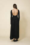 Backless Black Midi Dress