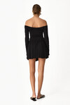 Black Mini Dress With Bare Shoulders