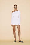 One Shoulder Off White Mini Dress