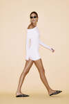 One Shoulder Off White Mini Dress