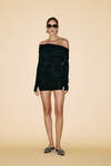 One Shoulder Black Mini Dress
