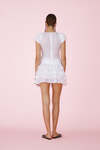 White Skirt With Ruffles On The Back