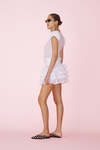 White Skirt With Ruffles On The Back