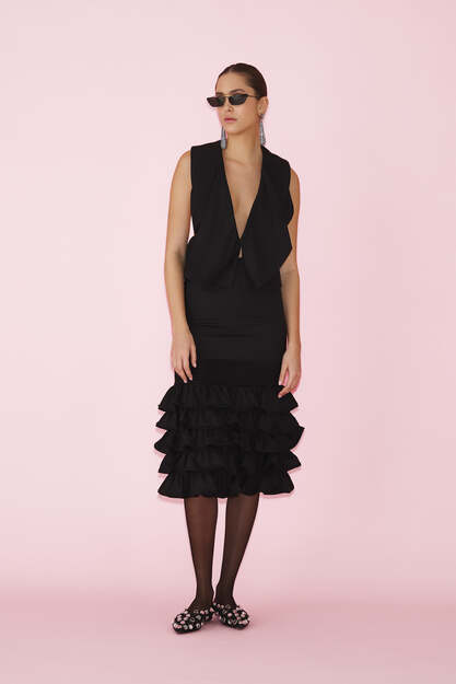 Black Vest With Steering Wheel