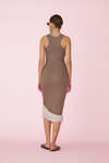 Brown Two-Color Dress