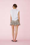 Beige Viscose Mini Skirt