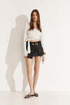 Off White Wrap Viscose Blouse
