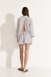 Stripes Cotton Shirt With Backless