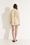 Yellow Linen Shirt With Backless