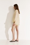 Yellow Linen Boho Shorts