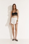 White Viscose Shorts
