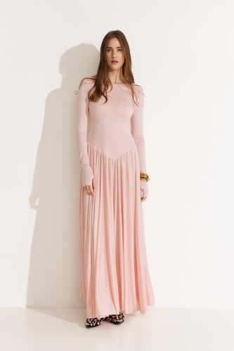 Backless Rose Maxi Dress - PNK Casual