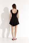 Black Mini Dress with Flared Cut