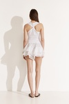 White Linen Lace Shorts
