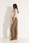 Brown-Gold Casual Pants