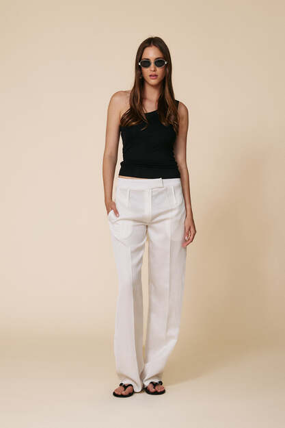 Black Double One Shoulder Top