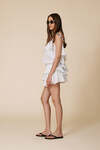 Backless Top With Openwork Embroidery Trim