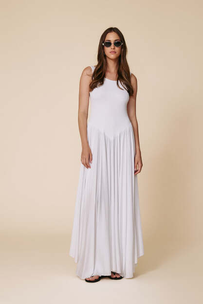 Backless White Maxi Dress