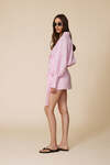 Rose Lightweight Wrap Dress With Long Sleeves And Waist Tie