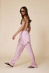 Elastic Waist Rose Linen Trousers