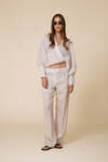Lightweight Long Trousers Made From Airy Fabric Wirh Inner Shorts