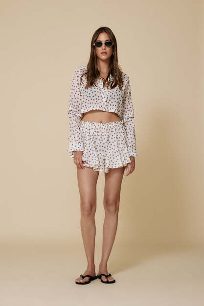 Printed Floral Cotton Short