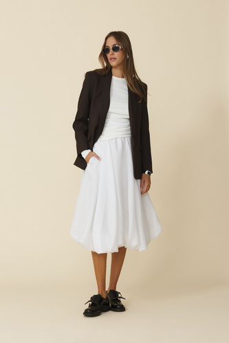 Balloon White Midi Skirt - FW25 - PNK Casual