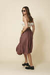 Balloon Brown Midi Skirt - FW25