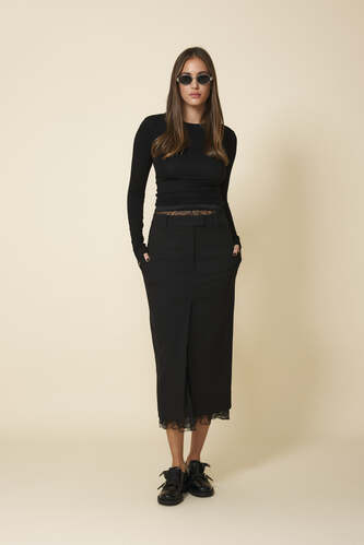 Black Midi Skirt - FW25 - PNK Casual