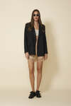 Beige Shorts Finished With Delicate Lace Trim At The Hem - Pre-Spring26
