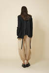 Beige Viscose Pants With Lace Insert At The Waistband - Pre-Spring26