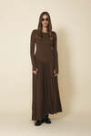 Backless Brown Midi Dress