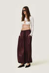 Cropped Blouse With a Front Cut-Out Detail And Adjustable Lace-Up Tie - SS26