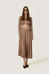 Beige Dress With a Front Cut-Out Detail And Adjustable Lace-Up Tie - SS26