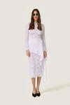 Lace Midi Dress With Overlay Detail - SS26