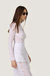Lace Midi Dress With Overlay Detail - SS26