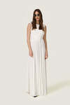 Backless dress featuring a front draped design - SS26