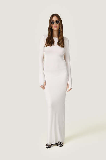 Backless Dress With An Adjustable Lace-Up Detail - SS26