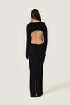 Black Backless Dress With An Adjustable Lace-Up Detail - SS26