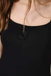 Black Dress featuring a discreet wire inserted into the hem - SS26