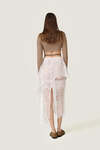 Beige Cropped Blouse With a Front Cut-Out Detail And Adjustable Lace-Up Tie - SS26