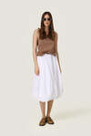 Brown Top featuring a discreet wire inserted into the hem - SS26