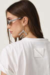 White T-shirt featuring a discreet wire inserted into the hem - SS26