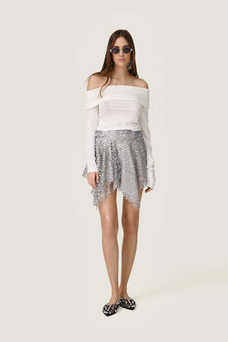One Shoulder White Blouse - PNK Casual