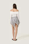 One Shoulder White Blouse