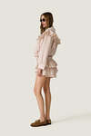 Beige Blouse With Ruffled Details - SS26