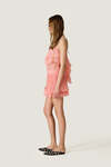 Coral Lace Top With Ruffled Details - SS26
