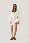 Off White Skirt With Ruffled Details - SS26
