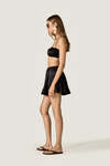 Black Silk Shorts with Fluid Silhouette