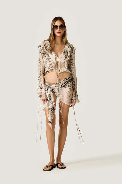 Printed Silk-Viscose Blouse